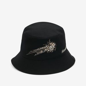 Men's Astral Jewel Embroidery Bucket Hat in Black Size L